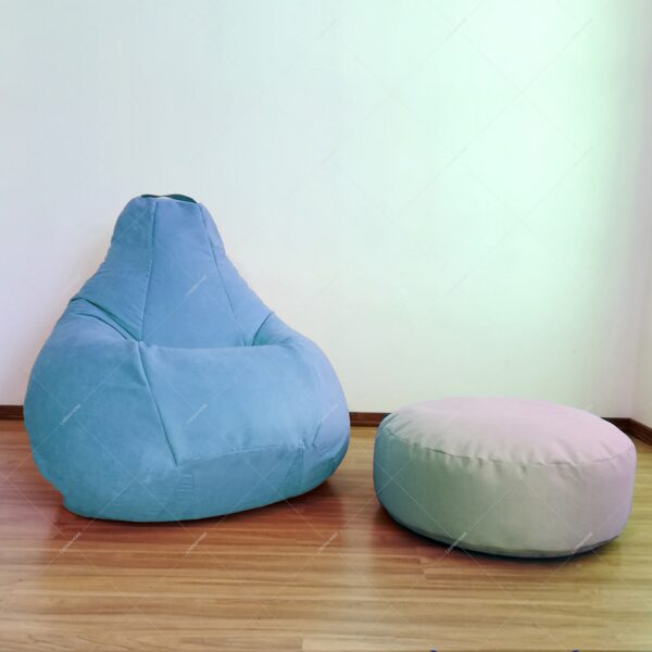 پاف70دایره ایC(پارچه چینی)pouf