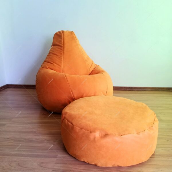 پاف70دایره ایF(پارچه ترک)pouf